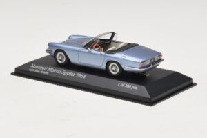 Maserati Mistral Spyder Light Blue Metallic Minichamps 1:43 437123432 Metal — zdjęcie 3 z 4