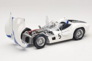 Maserati Tipo 61 #5 S. Moss / D. Gurney Camoradi ADAC 1000km Nurburgring Winner 1960 Minichamps 1:18 100601205 Metal — zdjęcie 2 z 8