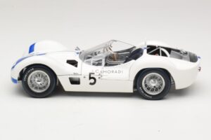 Maserati Tipo 61 #5 S. Moss / D. Gurney Camoradi ADAC 1000km Nurburgring Winner 1960 Minichamps 1:18 100601205 Metal — zdjęcie 4 z 8