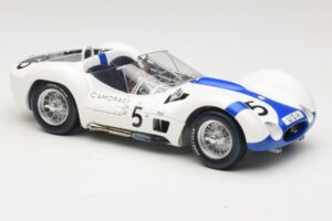 Maserati Tipo 61 #5 S. Moss / D. Gurney Camoradi ADAC 1000km Nurburgring Winner 1960 Minichamps 1:18 100601205 Metal — zdjęcie 6 z 8