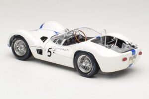 Maserati Tipo 61 #5 S. Moss / D. Gurney Camoradi ADAC 1000km Nurburgring Winner 1960 Minichamps 1:18 100601205 Metal — zdjęcie 7 z 8