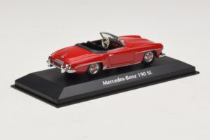 Mercedes 190 SL Czerwony Maxichamps 1:43 940033131-O Metal — zdjęcie 2 z 4
