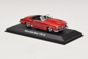 Mercedes 190 SL Czerwony Maxichamps 1:43 940033131-O Metal — zdjęcie 3 z 4