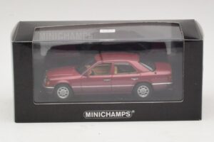 Mercedes 230E W124 Czerwony Metalik Minichamps 1:43 400037001 Metal — zdjęcie 4 z 4