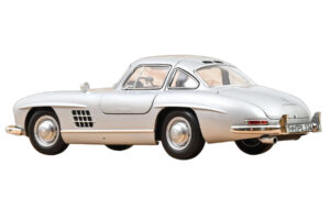 Mercedes 300 SL W198 Gullwing Srebrny Norev 1:18 183857 Metal — zdjęcie 3 z 5