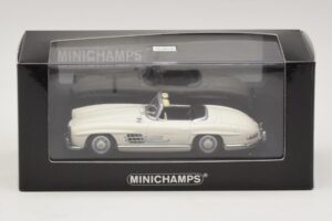 Mercedes 300 SL W198 Roadster Biały Minichamps 1:43 400039034 Metal — zdjęcie 4 z 4
