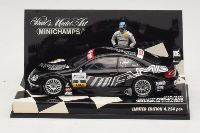 Mercedes CLK DTM #2 J. Alesi First DTM Podium Finish Hockenheim 2002 Minichamps 1:43 400023292 Metal