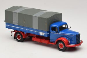 Mercedes L 315 Samochód Skrzyniowy Niebiesko-Czerwony Minichamps 1:43 439034420 Metal — zdjęcie 4 z 6