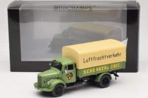 Mercedes L 3500 Ciężarówka Skrzyniowa Schenker Minichamps 1:43 439350028 Metal — zdjęcie 6 z 6