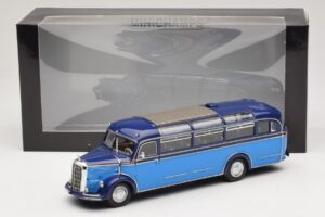 Mercedes O 3500 Autobus Błękitny Ciemnoniebieski Minichamps 1:43 439360011 Metal — zdjęcie 6 z 6