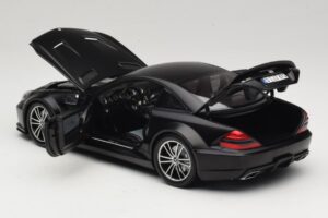 Mercedes SL65 AMG R230 Black Series Matt Black Minichamps 1:18 100038121 Metal — zdjęcie 5 z 8