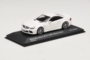 Mercedes SL65 AMG R230 Black Series Matowy Biały Minichamps 1:43 400038222 Metal — zdjęcie 2 z 4