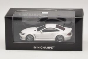 Mercedes SL65 AMG R230 Black Series Matowy Biały Minichamps 1:43 400038222 Metal — zdjęcie 4 z 4