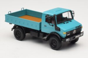 Mercedes Unimog 1300 L Samochód Skrzyniowy Niebieski Minichamps 1:43 439033020 Metal — zdjęcie 4 z 6