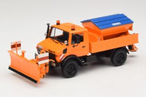 Mercedes Unimog 1300 L Pług Śnieżny Pomarańczowy Minichamps 1:43 439033060 Metal
