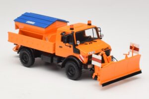 Mercedes Unimog 1300 L Pług Śnieżny Pomarańczowy Minichamps 1:43 439033060 Metal — zdjęcie 4 z 6