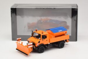 Mercedes Unimog 1300 L Pług Śnieżny Pomarańczowy Minichamps 1:43 439033060 Metal — zdjęcie 6 z 6