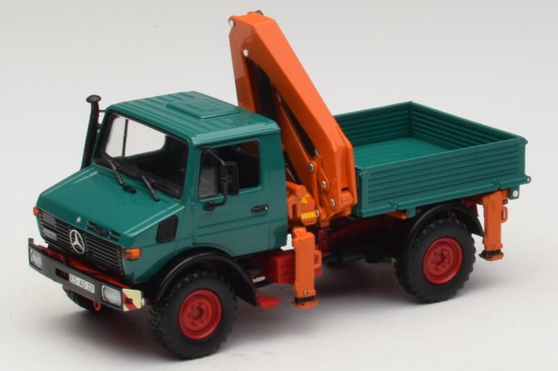 Mercedes Unimog 1300 L Wywrotka z Dźwigiem Ładunkowym Minichamps 1:43 439033000 Metal