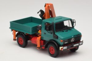 Mercedes Unimog 1300 L Wywrotka z Dźwigiem Ładunkowym Minichamps 1:43 439033000 Metal — zdjęcie 4 z 6
