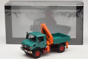 Mercedes Unimog 1300 L Wywrotka z Dźwigiem Ładunkowym Minichamps 1:43 439033000 Metal — zdjęcie 6 z 6