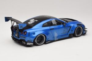 Nissan GT-R R35 Liberty Walk Work T2 Niebieski Metalik Solido 1:18 S1805801 Metal — zdjęcie 2 z 6