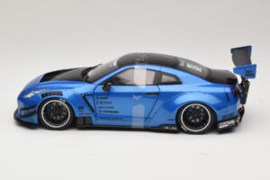 Nissan GT-R R35 Liberty Walk Work T2 Niebieski Metalik Solido 1:18 S1805801 Metal — zdjęcie 3 z 6