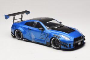 Nissan GT-R R35 Liberty Walk Work T2 Niebieski Metalik Solido 1:18 S1805801 Metal — zdjęcie 4 z 6