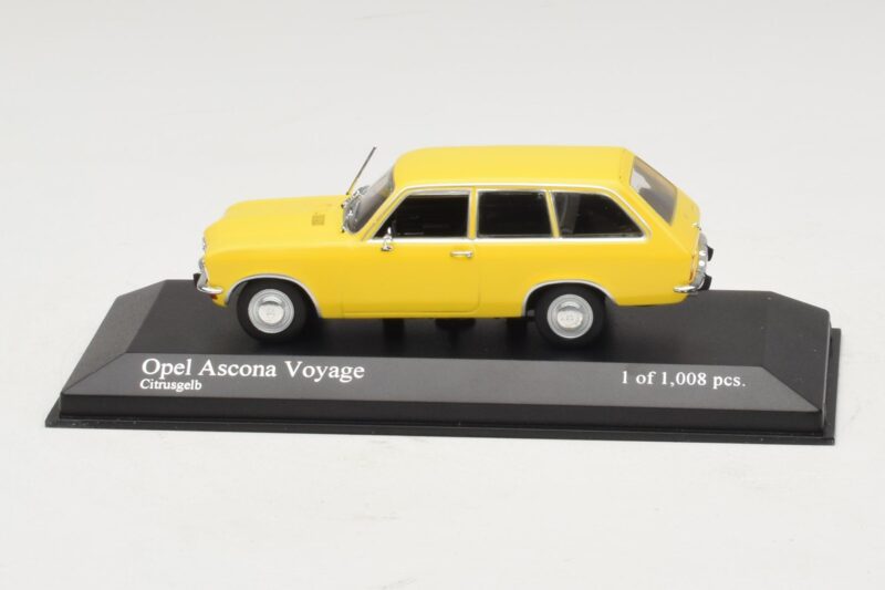 Opel Ascona A Voyage Żółty Minichamps 1:43 Opel Ascona A Voyage Żółty Minichamps 1:43 400045811 Metal