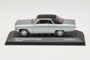Opel Diplomat A V8 Coupe Srebrny Minichamps 1:43 400048020 Metal
