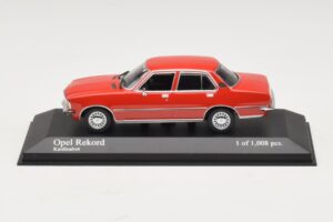 Opel Rekord D Czerwony Minichamps 1:43 400044004 Metal