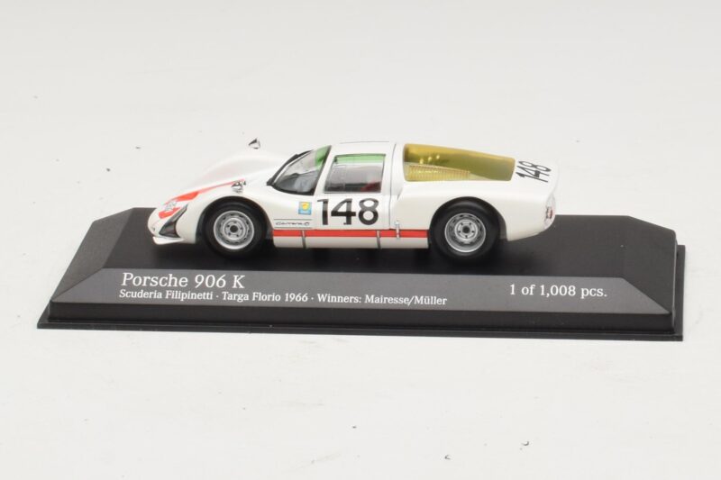 Porsche 906 K Scuderia Filipinetti #148 W. Mairesse / H. Muller Targa Florio Winners 1966 Minichamps 1:43 400666648 Metal