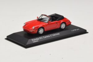 Porsche 911 964 Carrera 2 Cabriolet Czerwony Minichamps 1:43 430067330 Metal — zdjęcie 2 z 4