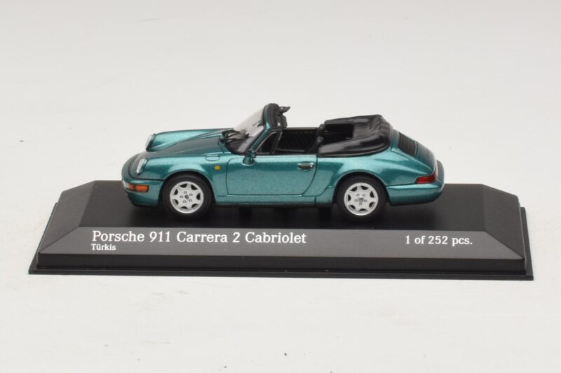 Porsche 911 964 Carrera 2 Cabriolet Turkusowy Minichamps 1:43 Porsche 911 964 Carrera 2 Cabriolet Turkusowy Minichamps 1:43 430067332 Metal