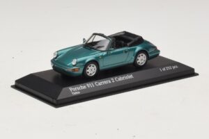 Porsche 911 964 Carrera 2 Cabriolet Turkusowy Minichamps 1:43 430067332 Metal — zdjęcie 2 z 4