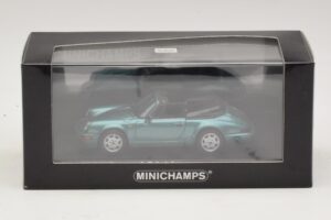 Porsche 911 964 Carrera 2 Cabriolet Turkusowy Minichamps 1:43 430067332 Metal — zdjęcie 4 z 4