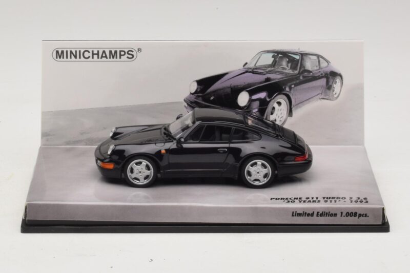 Porsche 911 964 Turbo S 3.6 30. Rocznica Czarny Minichamps 1:43 436069171 Metal