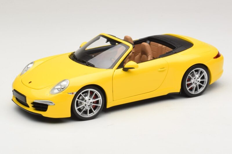 Porsche 911 991 Carrera S Kabriolet Żółty Minichamps 1:18 100061031 Metal
