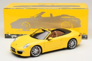 Porsche 911 991 Carrera S Kabriolet Żółty Minichamps 1:18 100061031 Metal — zdjęcie 8 z 8