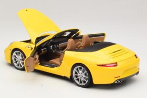 Porsche 911 991 Carrera S Kabriolet Żółty Minichamps 1:18 100061031 Metal — zdjęcie 5 z 8