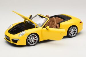 Porsche 911 991 Carrera S Kabriolet Żółty Minichamps 1:18 100061031 Metal — zdjęcie 2 z 8
