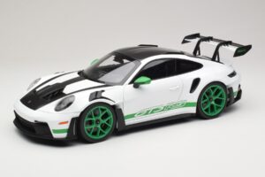 Porsche 911 992 GT3 RS Tribute to Carrera RS Biały Python Green Norev 1:12 127535 Metal