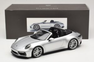 Porsche 911 992 Targa 4 GTS Srebrny Minichamps 1:18 WAP0211460RTRG Metal — zdjęcie 6 z 6