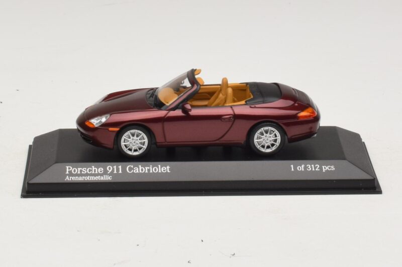 Porsche 911 996 Kabriolet Czerwony Metalik Minichamps 1:43 Porsche 911 996 Kabriolet Czerwony Metalik Minichamps 1:43 400061092 Metal