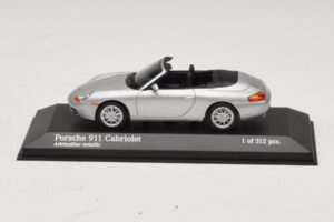 Porsche 911 996 Kabriolet Srebrny Metalik Minichamps 1:43 400061091 Metal