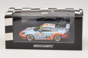 Porsche 911 996 GT3 RSR Gulf #73 Lefort / Lambert 1000km Spa 2005 Minichamps 1:43 400056473-P1 Metal — zdjęcie 4 z 4