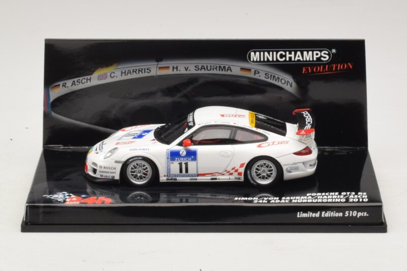 Porsche 911 997 GT3 RS #11 24 Hours Nurburgring 2010 Minichamps 1:43 437106711 Metal