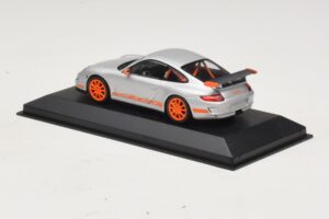 Porsche 911 997 GT3 RS Srebrny Pomarańczowy Minichamps 1:43 403066013 Metal — zdjęcie 3 z 4