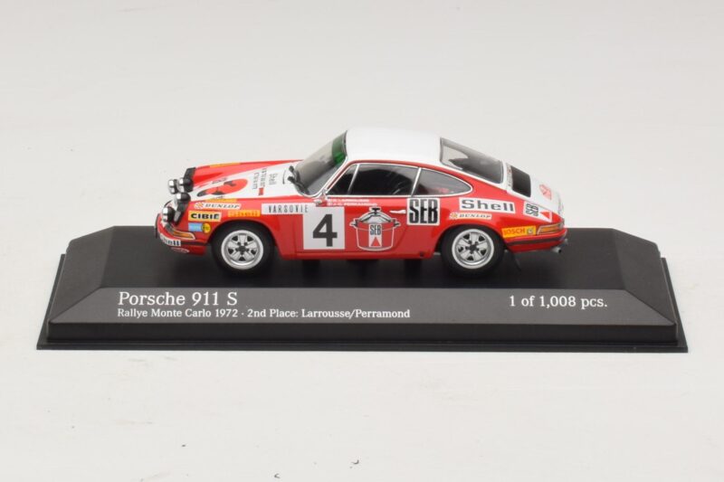 Porsche 911 S #4 G. Larrousse / J-C. Perramond 2nd Place Rally Monte Carlo 1972 Minichamps 1:43 400726804 Metal