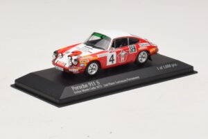 Porsche 911 S #4 G. Larrousse / J-C. Perramond 2nd Place Rally Monte Carlo 1972 Minichamps 1:43 400726804 Metal — zdjęcie 2 z 4