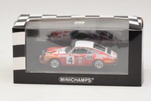 Porsche 911 S #4 G. Larrousse / J-C. Perramond 2nd Place Rally Monte Carlo 1972 Minichamps 1:43 400726804 Metal — zdjęcie 4 z 4